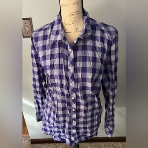 Talbot purple flannel top